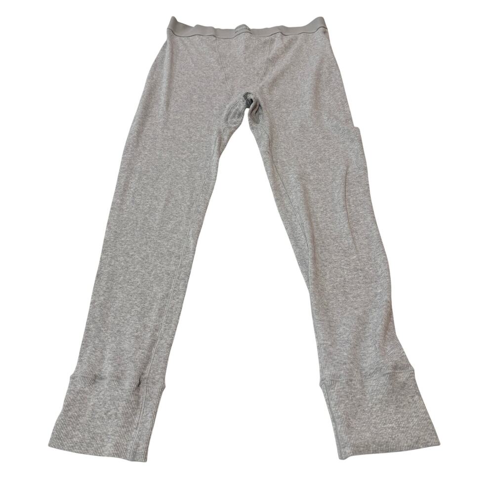 SKIMS Mens Waffle Ribbed Thermal Base Layer Long Johns Tights Heather Grey XL